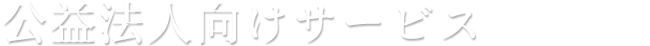 公益法人向けサービス
